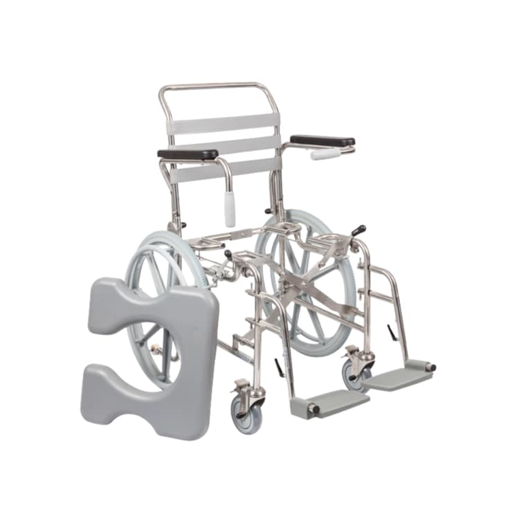 Juvo Attendant Propelled Folding Mobile Shower Commode 460mm