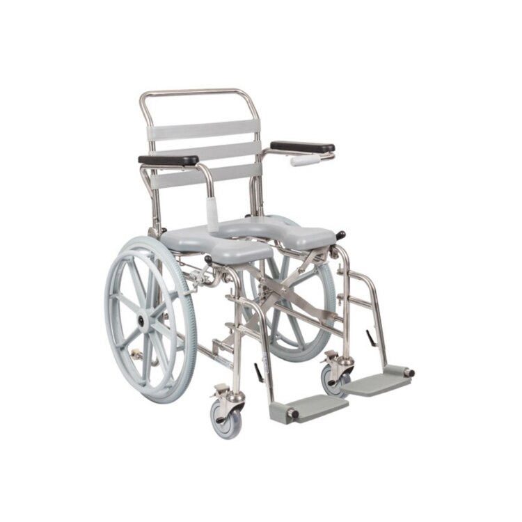 Juvo Attendant Propelled Folding Mobile Shower Commode 510mm