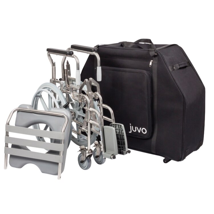 Juvo Attendant Propelled Folding Mobile Shower Commode 510mm