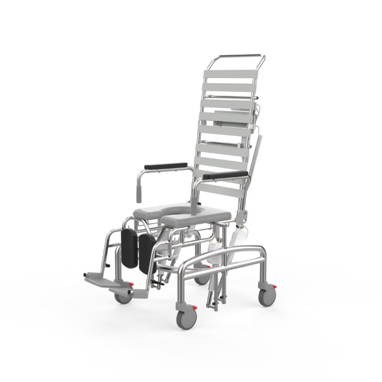 Juvo Tilt n Space Mobile Shower Commode 510mm Electric HiLo Tilt